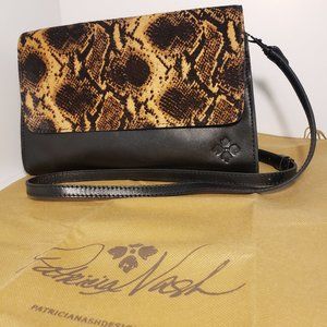 Patricia Nash Tijola Pytthon Leather Shoulder Bag